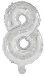 Procos Óriás 8-as Silver szám Fólia lufi 85 cm (PNN91202) - kidsfashion