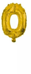 Procos Gold, Arany 0-ás szám fólia lufi 10 cm (PNN91558)