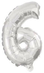 Procos Mini 6-os Silver szám Fólia lufi 35 cm (PNN89803)