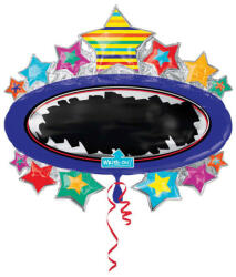 Amscan Black Board Star fólia lufi 78 cm (DPA3248601) - kidsfashion