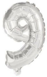 Procos Óriás 9-es szám Silver Fólia lufi 85 cm (PNN91203)