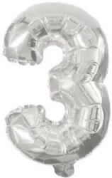 Procos Mini 3-as Silver szám Fólia lufi 31 cm (PNN89800)