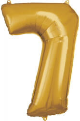 Amscan Gold, Arany óriás szám fólia lufi 7-es, 83*55 cm (DPA9906272)