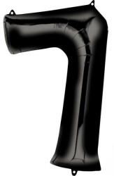Amscan Óriás 7-es szám Fólia lufi, Black 88*55 cm (DPA3014601)