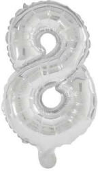 Procos Mini 8-as Silver szám Fólia lufi 33 cm (PNN89805)