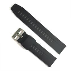 Curea pentru ceas Neagra din Silicon - 20mm, 22mm (2ST18)