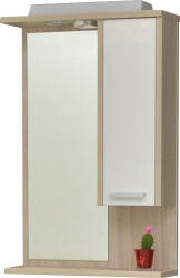 TMP cabinets ZX - SONOMA - Tükrös fürdőszobai szekrény LED világítással - 75 cm (400765) - globalvivamarket