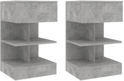 vidaXL Noptiere, 2 buc. , gri beton, 40x35x65 cm (808657)