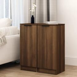 vidaXL Servante, 2 buc. , stejar maro, 30x30x70 cm, lemn prelucrat (817011) Comoda