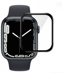 Apple Watch 7 41 mm PMMA kijelzővédő fólia fekete kerettel