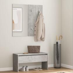 vidaXL Set de mobilier pentru hol, gri beton, lemn prelucrat (808787)