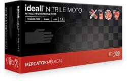 Mercator Medical Mercator ideall® nitrile moto fekete hosszított vizsgálókesztyű - XXL - Fekete