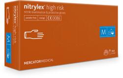 Mercator Medical nitrylex® high risk narancs púdermentes nitril vizsgálókesztyű - S - Narancs