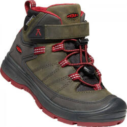 KEEN Redwood MID WP Y gyerek cipő Cipőméret (EU): 35 / piros/szürke
