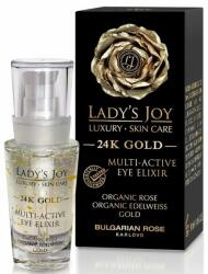 Bulgarian Rose Elixir pentru conturul ochilor - Bulgarian Rose Ladys Joy Luxury 24K Gold Multi-Active Eye Elixir 30 ml Crema antirid contur ochi