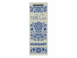  Ajándéktasak italos Hungary with love kék 12, 5x10x34cm 02133