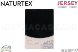 Naturtex Jersey gumis lepedő fekete 180-200x200 cm - matracasz