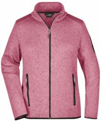 James & Nicholson (Daiber) Női felső kötött fleeceből JN761 - Rózsaszín melírozott / off-white | 2XL (1-JN761-1735058)