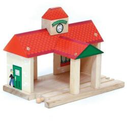 Viga Toys vasútállomás fa vonatkészlethez kapcsolható (4672)