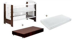 Klups Patut Cu Sertar Klups Little Giraffe Wenge + Saltea 12 Confort II