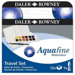 Daler-Rowney Set 12 culori acuarela Travel Aquafine Daler Rowney
