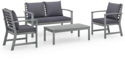 vidaXL Set mobilier cu perne, 4 piese, lemn acacia 311825