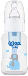 Wee Baby Biberon Wee Baby Anti-Colic, 150 ml, alb cu elefanți (294)