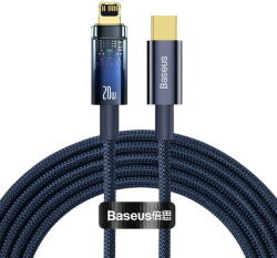 Baseus Explorer, USB-C to Lightning Cable, 20W, 2m (Blue) (24181) - pcone