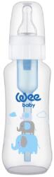 Wee Baby Biberon Wee Baby Anti-Colic, 240 ml, alb cu elefanți (295)