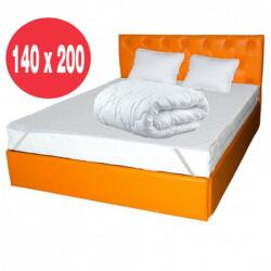 Set Saltea cu spuma Mercur Comfort Flex Plus 140x200x20cm, fermitate mediu-tare, hipoalergenica, husa detasabila, Pachet textile Avantaj, 2 perne matlasate 50x70cm, lavabile 60°C, husa microfibra, ant