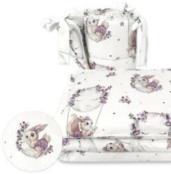  Baby Shop 3 részes ágynemű garnitúra - Holdas nyuszi lila - babastar