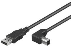  Cablu imprimanta USB 2.0 A - B unghi 90 grade T-T 2m Negru, KU2AB2-90 (KU2AB2-90)