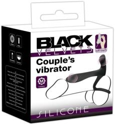 Black Velvet - akkus, 2in1 párvibátor és péniszgyűrű (fekete) - erotikashow