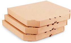 Barna/barna nyomatlan pizzadoboz, 45x45x3cm