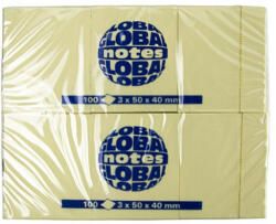 Global Notes Öntapadós jegyzettömb GLOBAL Notes 3653-1 40x50mm 3x100 lap (11372) - papir-bolt