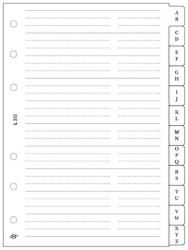 SATURNUS Gyűrűs kalendárium betét SATURNUS L315/F telefonregiszter fehér lapos (24SL315-FEH) - papir-bolt