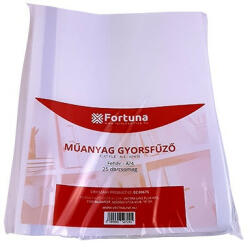 Fortuna Gyorsfűző FORTUNA műanyag fehér 25 db/csomag (FO00085) - papir-bolt