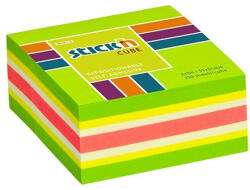 STICK N Öntapadós jegyzettömb STICK'N 51x51mm neon zöld mix 250 lap (21534)
