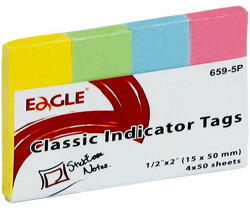 EAGLE Oldaljelölő EAGLE 652-5P papír pasztell vegyes szín 4x25 lap (150-1374)