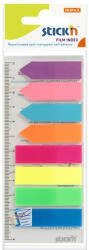 STICK N Öntapadó oldaljelölő STICK'N műanyag neon színek 4x45x12mm + nyilak 4x42x12 mm (21346) - papir-bolt
