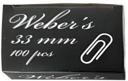 WEBER S Gemkapocs WEBER'S 33mm nikkel 100 darabos - papir-bolt