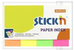STICK N Öntapadó oldaljelölő STICK'N 50x20mm papír neon mix 4x50 lap (21205) - papir-bolt