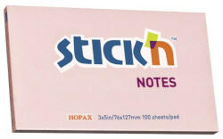 STICK N Öntapadó jegyzettömb STICK'N 76x127mm pasztell pink 100 lap (21154)