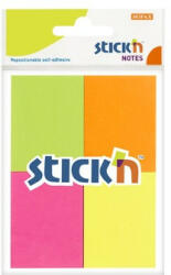 STICK N Öntapadós jegyzettömb STICK'N 38x51mm neon mix 4x50 lap (21091)