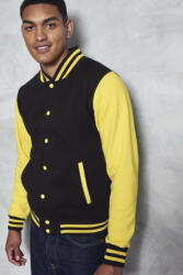 Just Hoods AWJH043 VARSITY JACKET (awjh043oxn/wh-m)