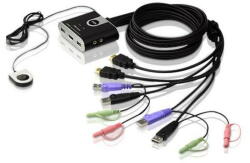 Aten Switch Aten 2-Port USB HDMI KVM Switch with Audio (CS-692)