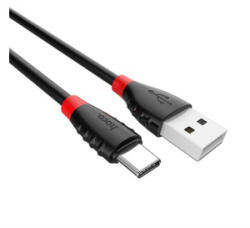 hoco. X27 adatátvitel adatkábel és töltő (USB - Type-C, gyorstöltés támogatás, 120cm, törésgátló) FEKETE (X27_TYPE-C_1.2M_B)