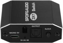 Thunder Germany SPD-301, Optikai Toslink (SPDIF) 3×1 audio kapcsoló + távirányító