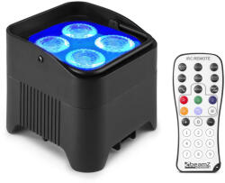 BeamZ BBP94W RGBAW-UV (4x12W) LED (Wi-DMX) akkumulátoros reflektor + IR távirányító