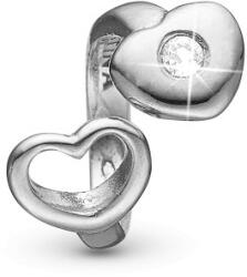 Christina charm: ezüst nyitott topáz szívek - 6mm (650-S44)
